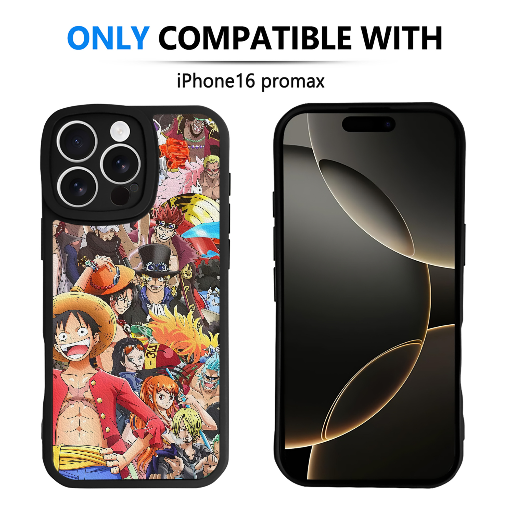 （画像用） ワンピース ONE PIECE 【iPhone 16シリーズ対応】シリコンスマホケース（レザー調） 材質：シリコン